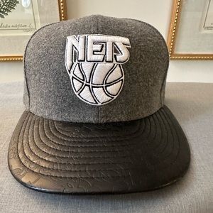New Era Brooklyn Nets Hardwoood Classic Hat: Grey Wool - Medium/Large
